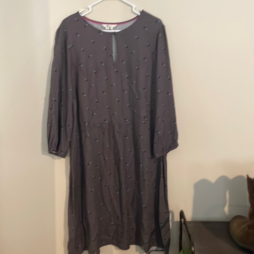 Boden Vanessa Gray Plus Size Dress Size 16L